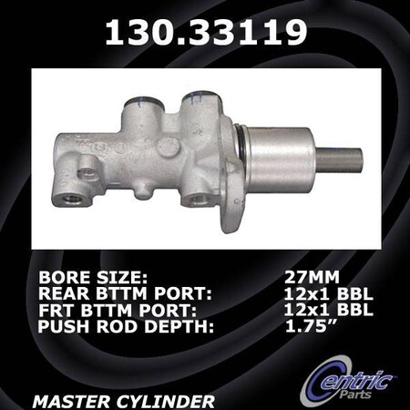 Centric Parts PREMIUM BRAKE MASTER CYLINDER 130.33119